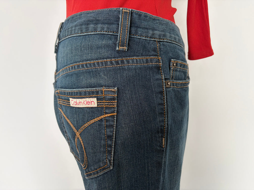 Calvin Klein Women's Blue Y2K Bootcut Jeans — Size 4 / W34