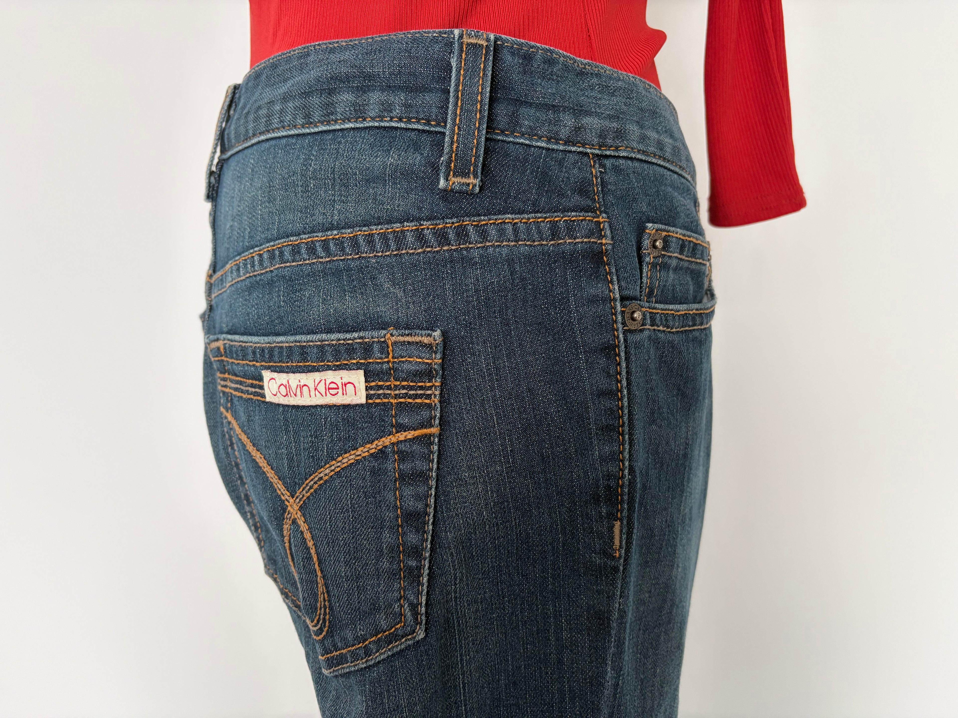 Calvin Klein Women's Blue Y2K Bootcut Jeans — Size 4 / W34