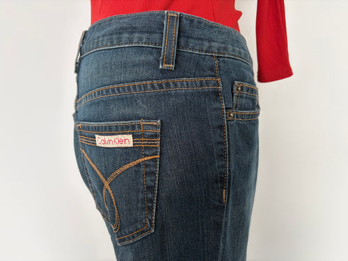 Calvin Klein Women's Blue Y2K Bootcut Jeans — Size 4 / W34