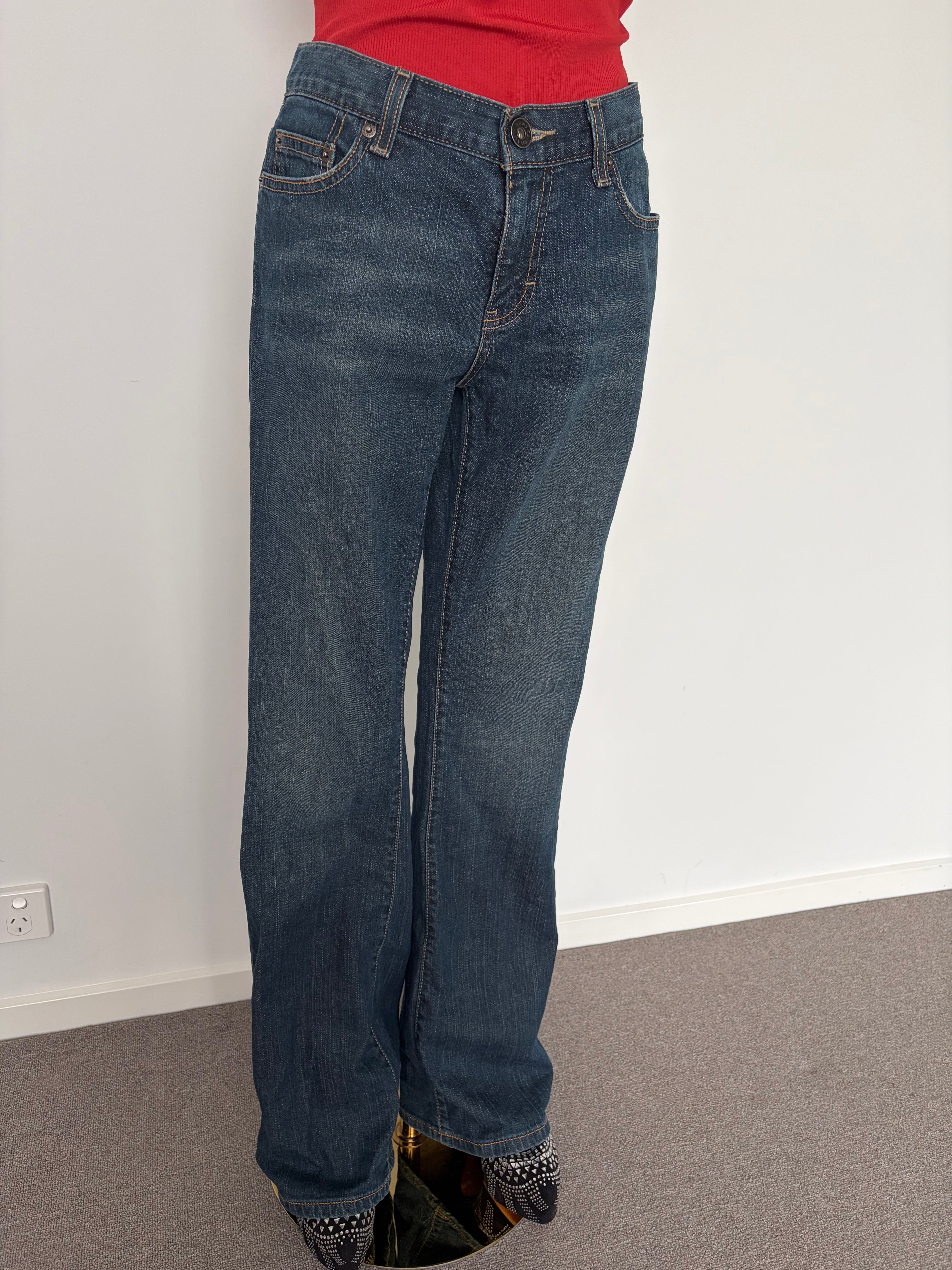 Calvin Klein Women's Blue Y2K Bootcut Jeans — Size 4 / W34