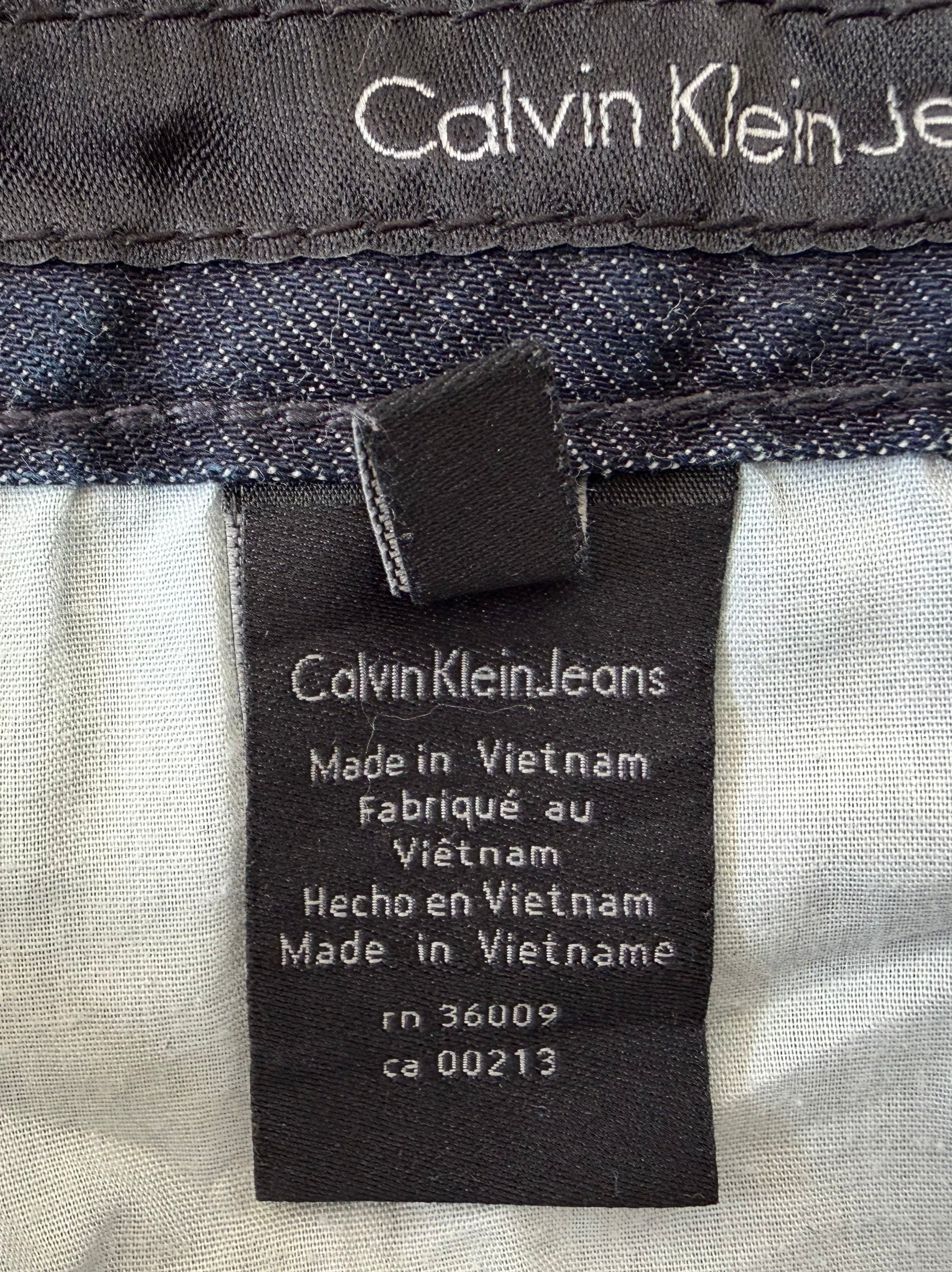 Calvin Klein Lean Boot Vintage Women’s Dark Wash Blue Denim Bootcut Slim 32x30