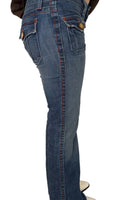 California Vintage USA Y2K Women's Blue Denim Bootcut jeans Slim mid Rise 28x30