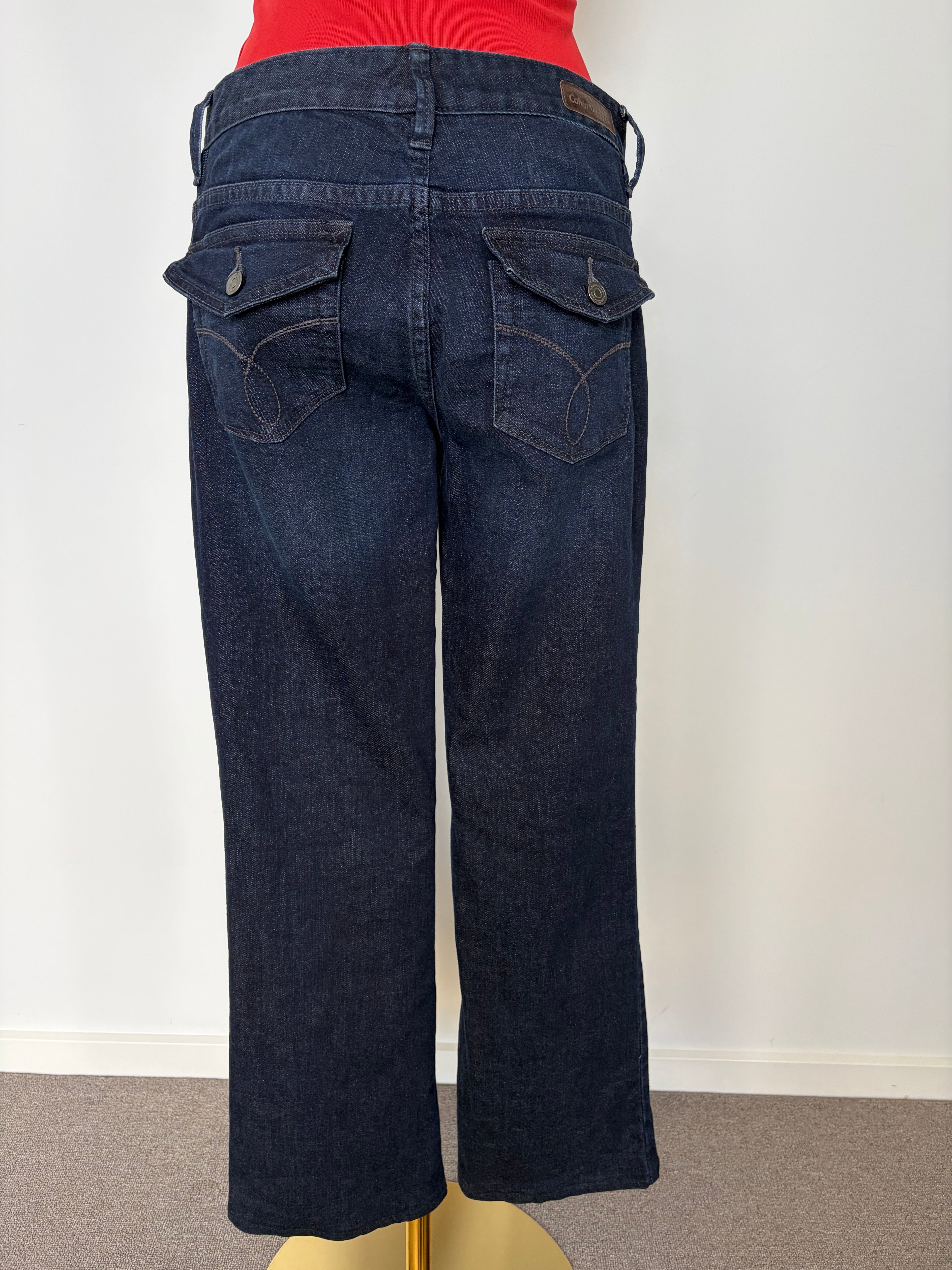 Calvin Klein Lean Boot Vintage Women’s Dark Wash Blue Denim Bootcut Slim 32x30