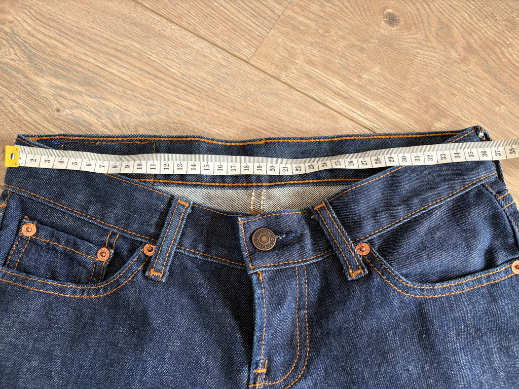 Levi's 593 Vintage Women's Dark Wash Blue Denim Bootcut Low Rise Jeans 26x30